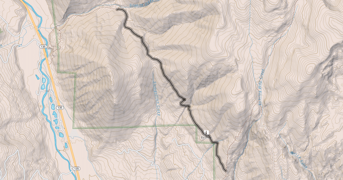Map preview of Granite Basin Trail 9558