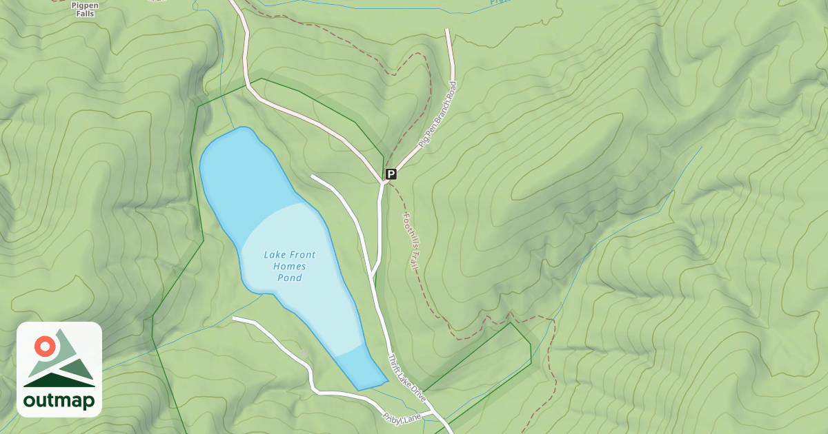 Map of PIGPEN BRANCH ROAD