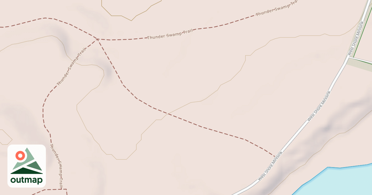 Map of Edgemere-Pecks Pond - Snowmobile Trails
