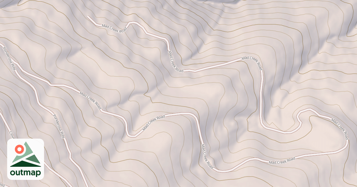 Map of MAD CREEK