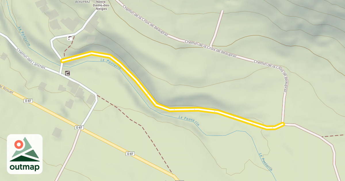 Map of Chemin de la Croix de Beaupraz