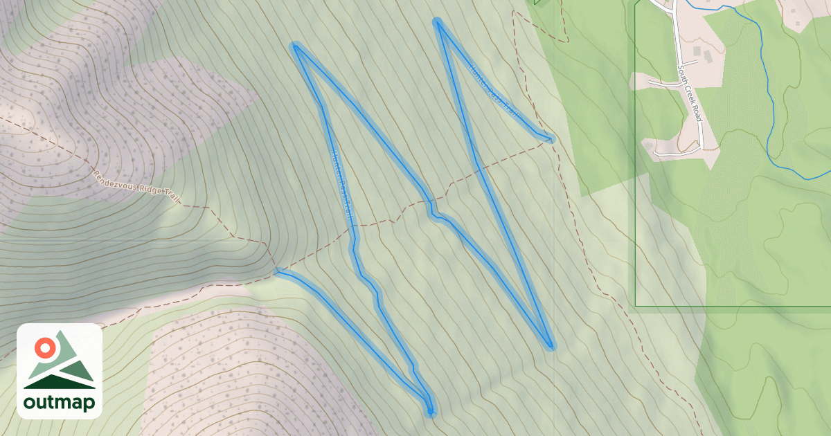 Map of Hunter Pass Trail