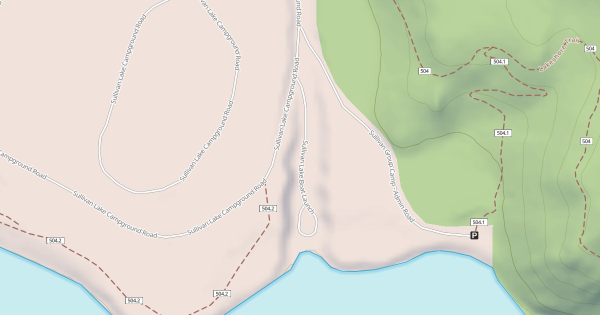 Map preview of SULLIVAN LK BOAT LAUNCH