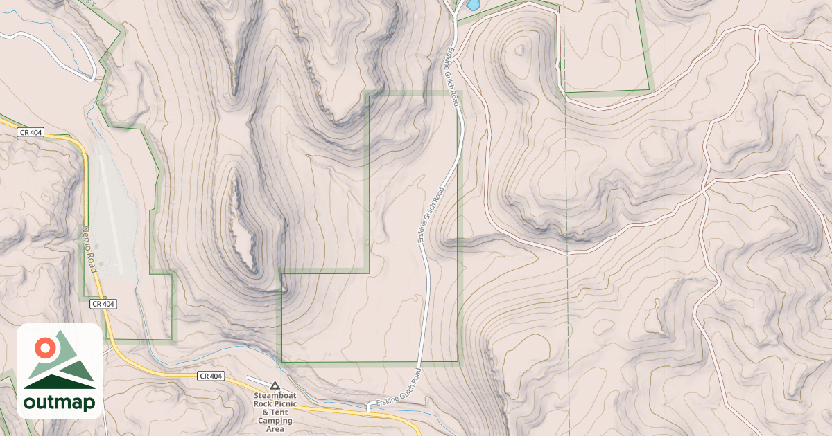 Map of ERSKINE GULCH