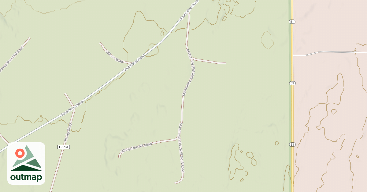 Map of MCCAMMON UNIT WELL NO. 3
