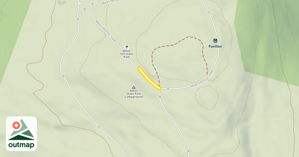 Map of Milan Hill Fire Tower