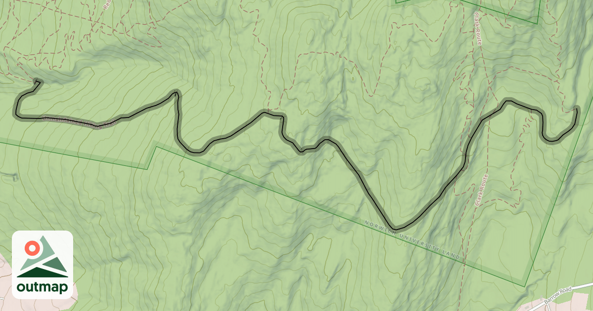 Map of Unmaintained Hiking Trail