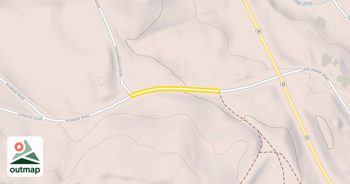 Map of Andesite Road