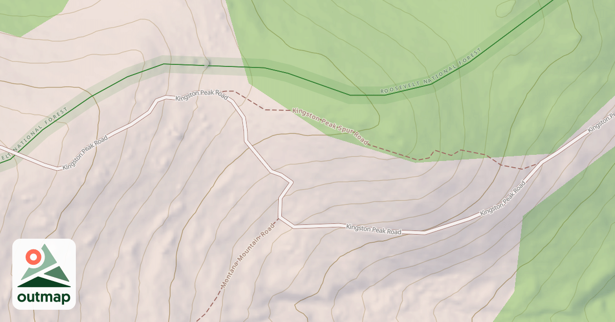 Map of KINGSTON PEAK