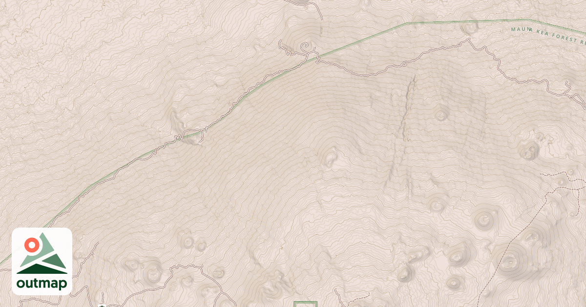 Map of Mauna Kea Access Road