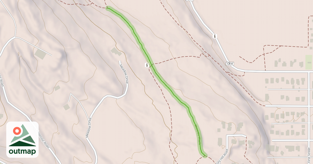 Map of Upper Red Lady