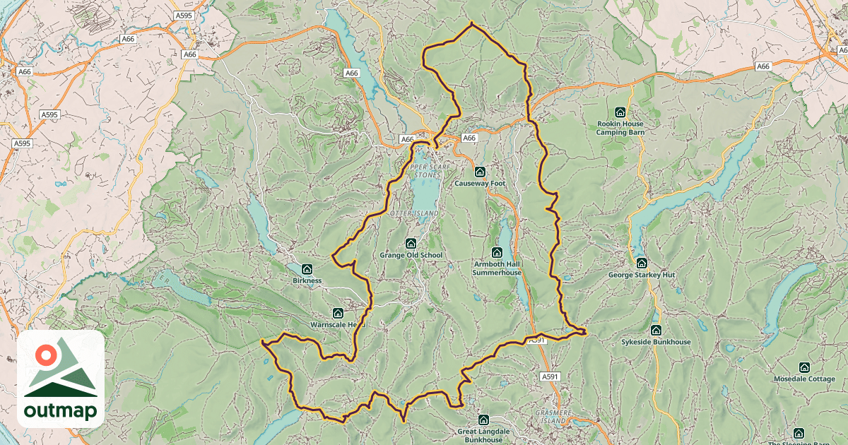Map of Bob Graham Round
