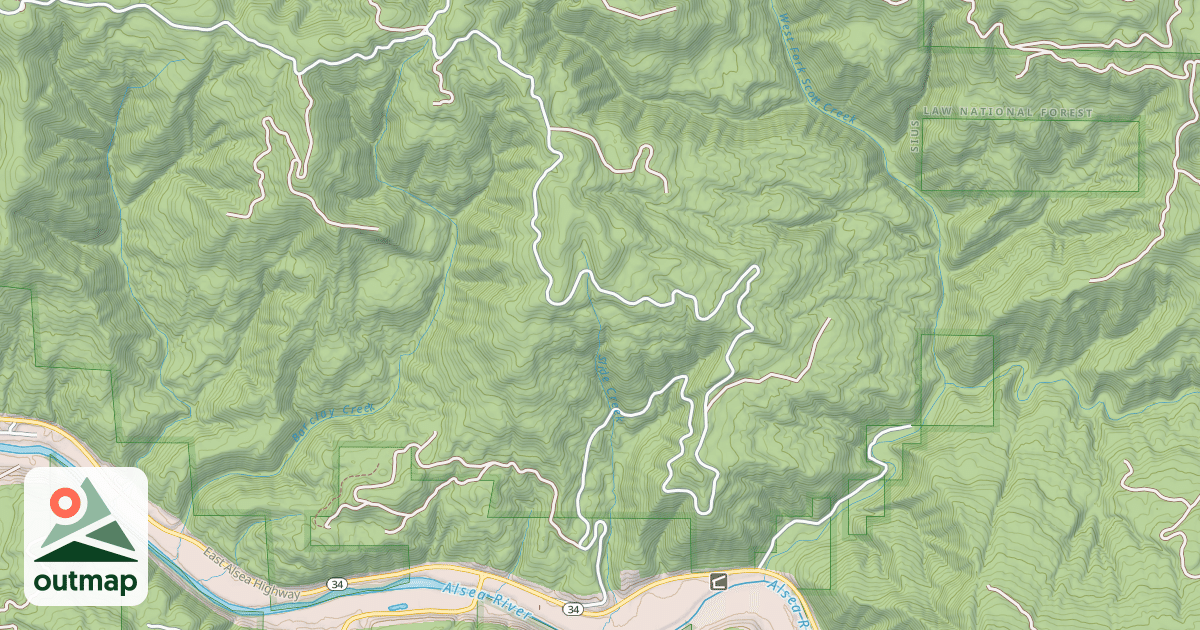Map of TIDEWATER