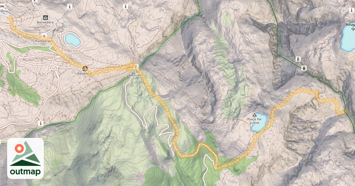 Map of Tête des Portettes — Isola 2000