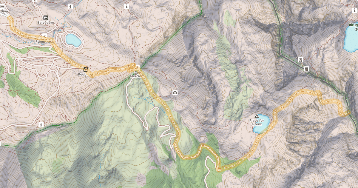 Map preview of Tête des Portettes — Isola 2000