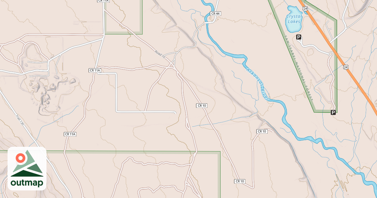 Map of Crystal Lake Stl West Access Road