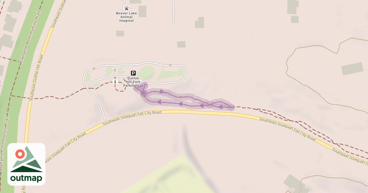 Map of Parking Lot Connector Trail