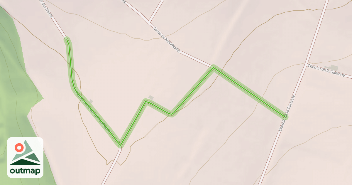 Map of Chemin de Bouchot-Monthurlet