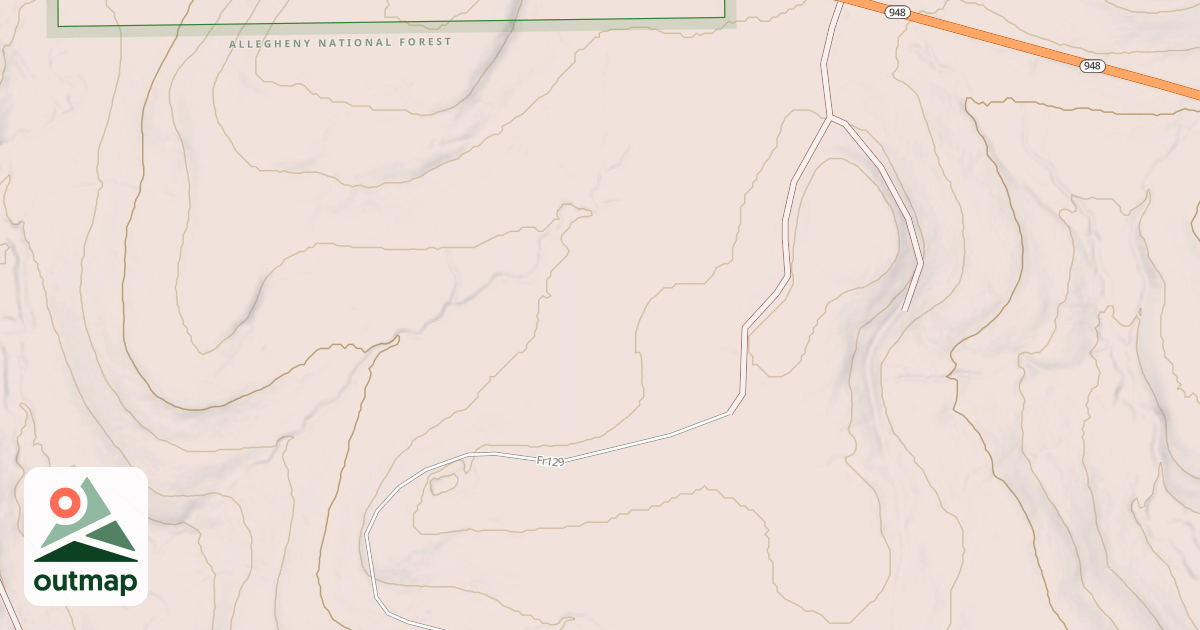 Map of RED MILL RUN