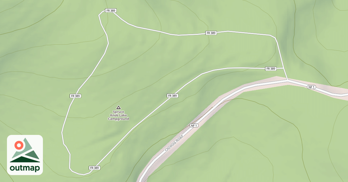 Map of SPRUCE KOB LAKE CG.