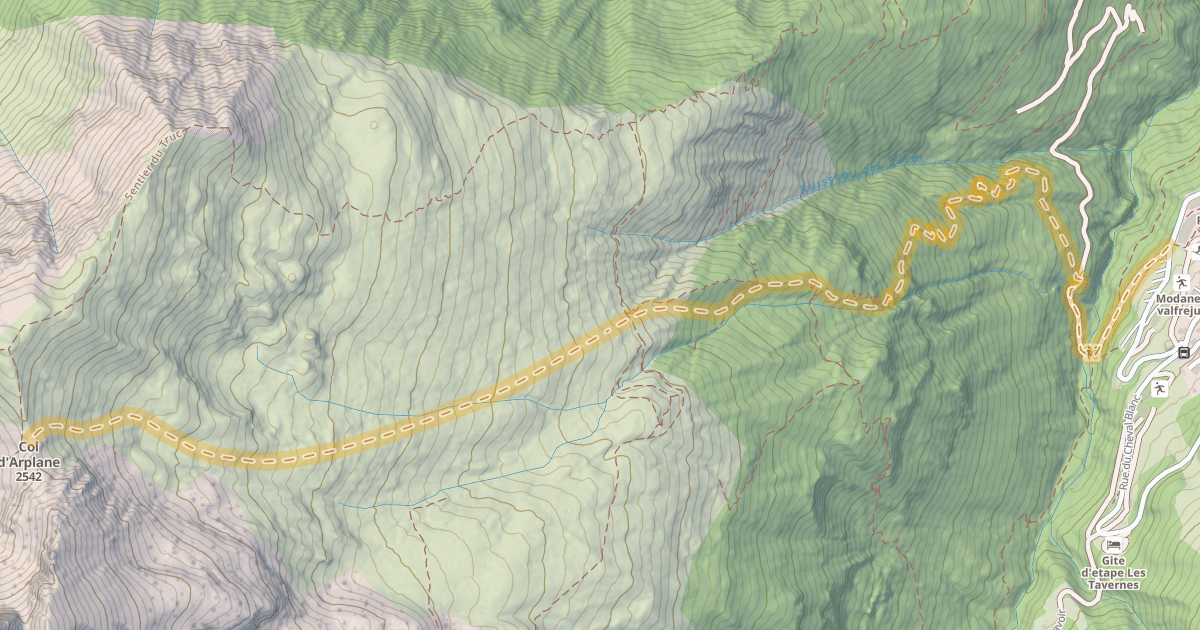Map preview of Col d'Arplane — Le Charmaix