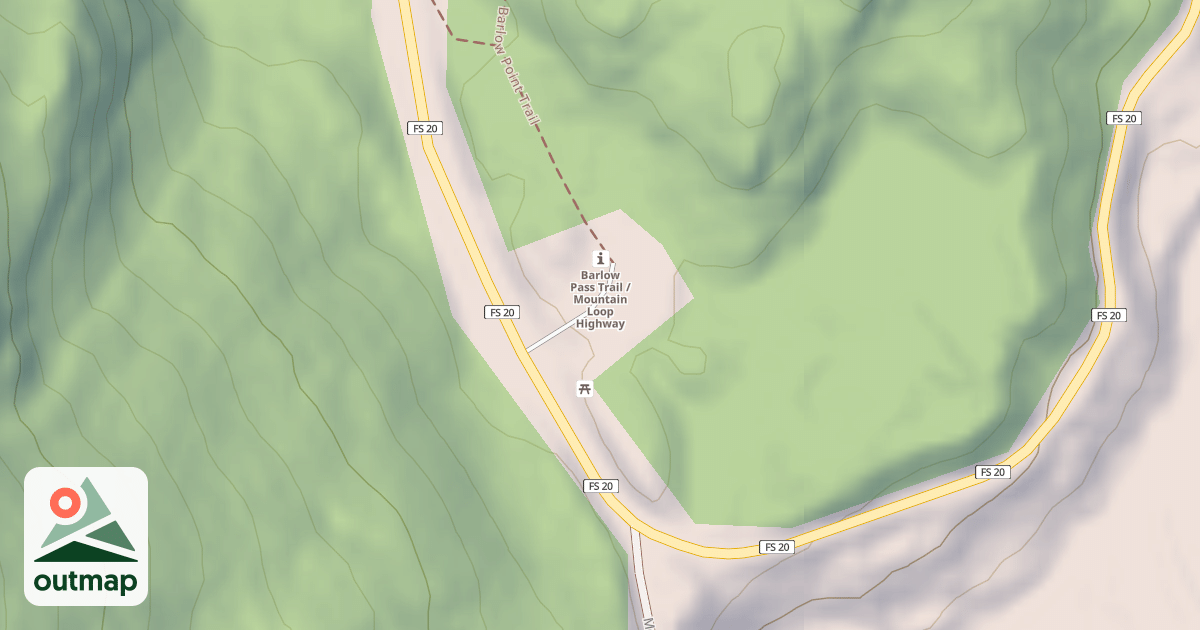Map of BARLOW TRAILHEAD