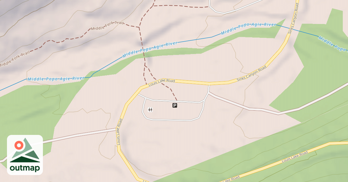 Map of BRUCE'S PARKING AREA