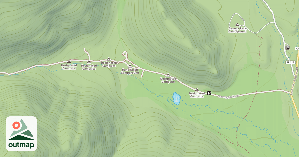 Map of BUNO GULCH