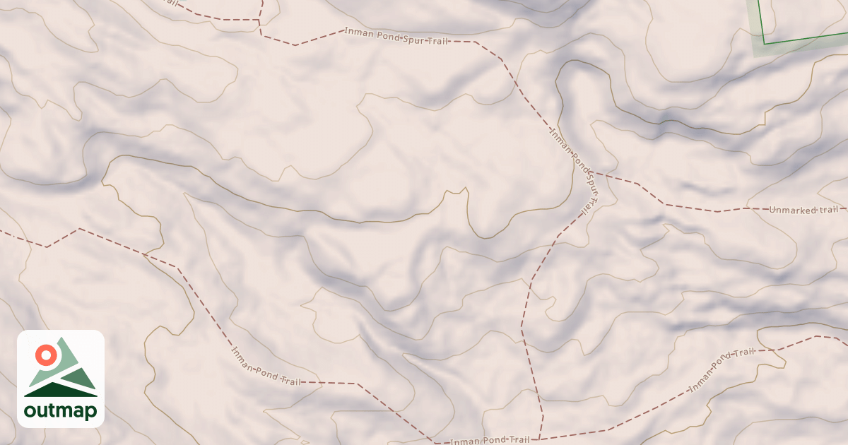 Map of Inman Pond Spur Trail