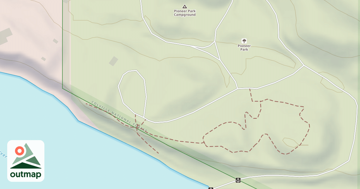 Map of PIONEER PARK CAMPGROUND