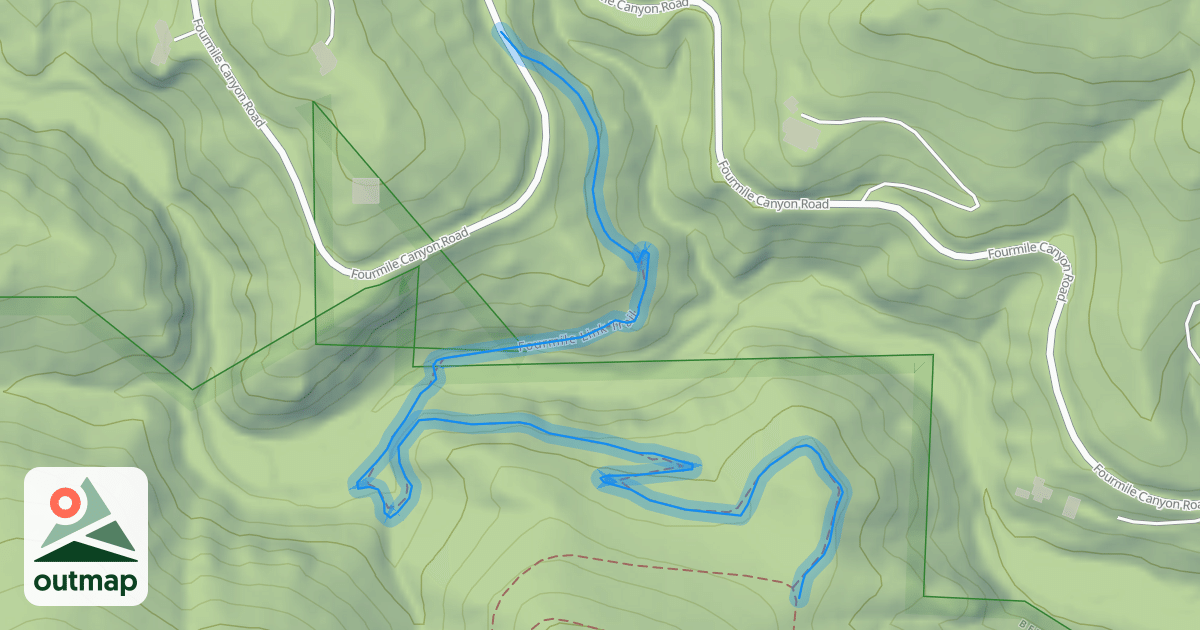 Map of Fourmile Link Trail