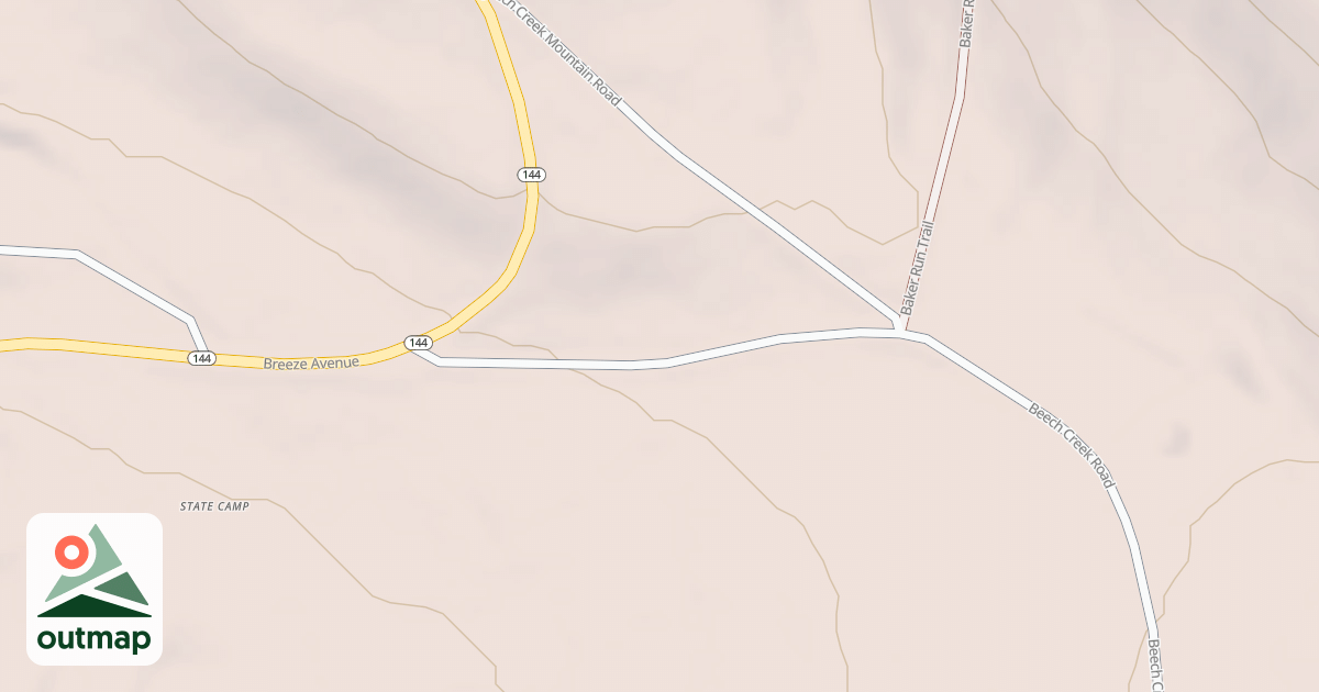 Map of Beech Creek Snowmobile Trails