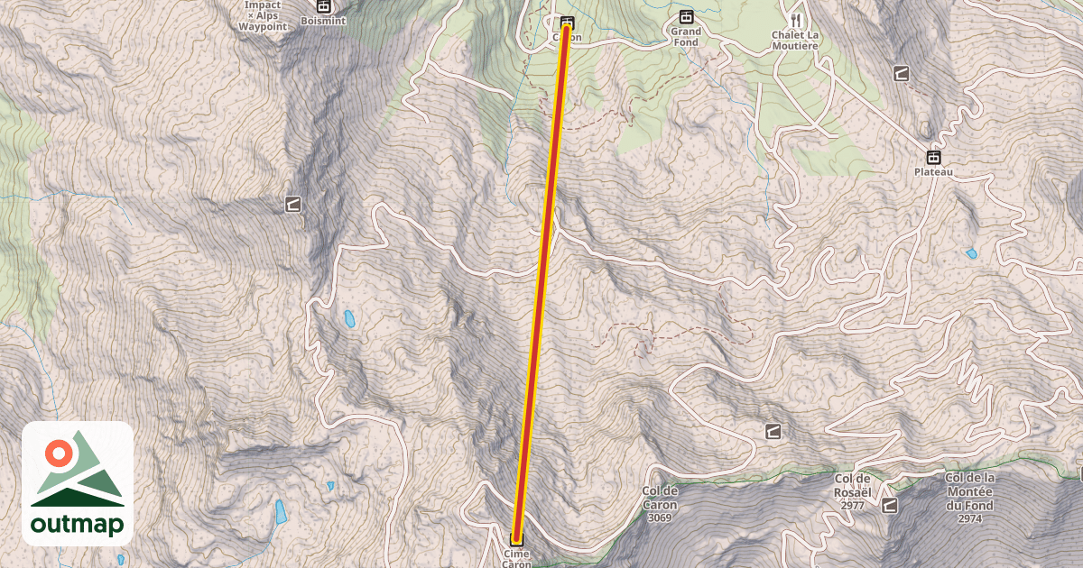 Map of Cime Caron