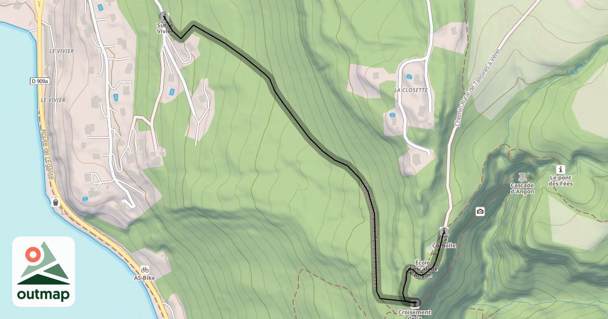 Map of Chemin Rural de Talloires à Vérel
