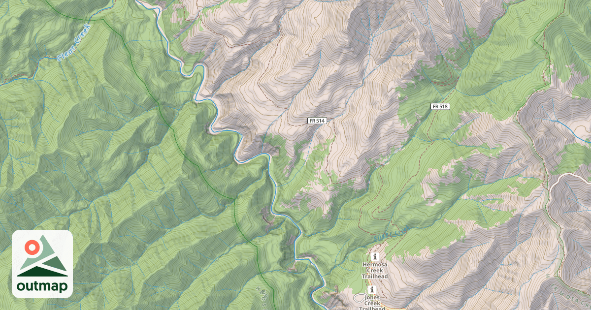 Map of HERMOSA CREEK