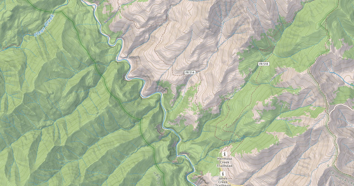 Map preview of HERMOSA CREEK