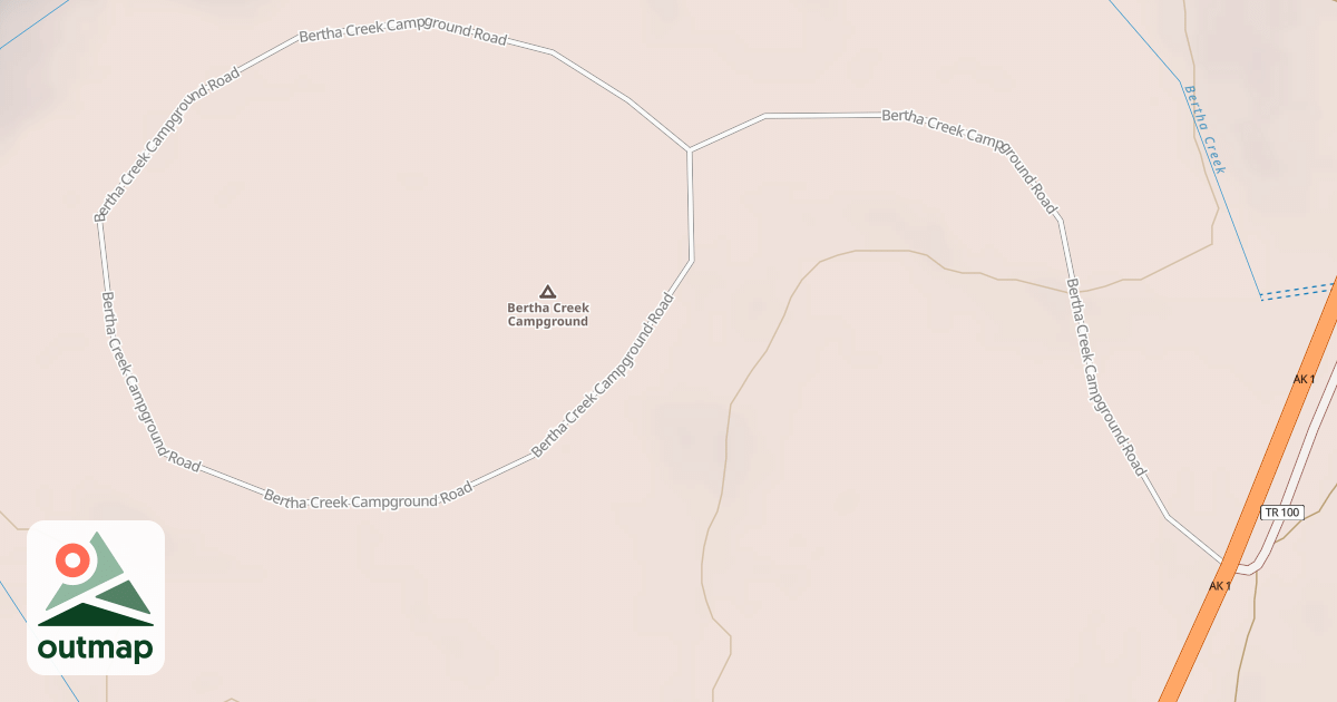 Map of BERTHA CREEK CAMPGROUND RD