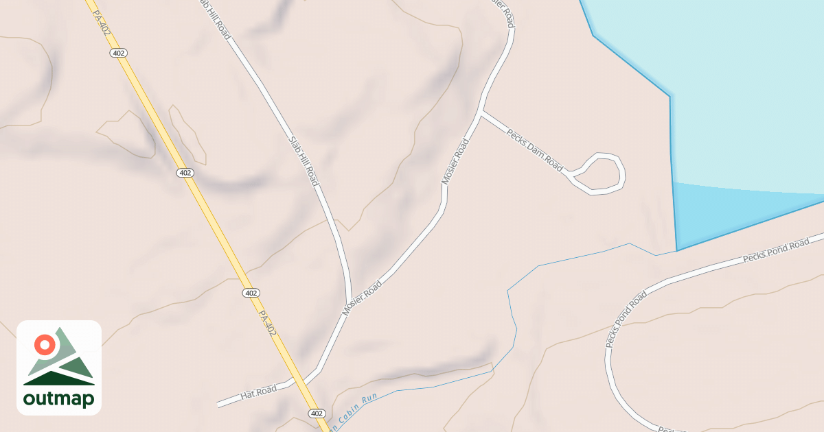 Map of Edgemere-Pecks Pond - Snowmobile Trails