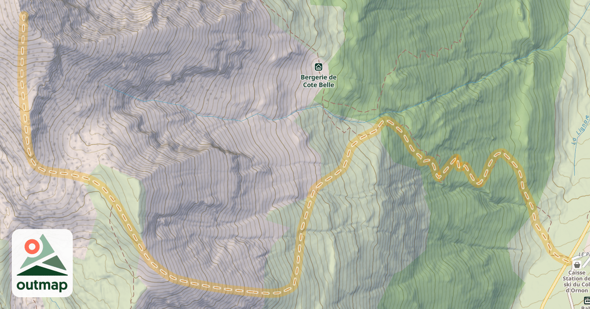 Map of Les Mayes — Col d'Ornon