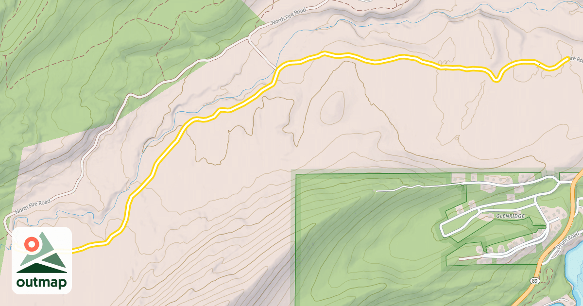 Map of South Fire Road