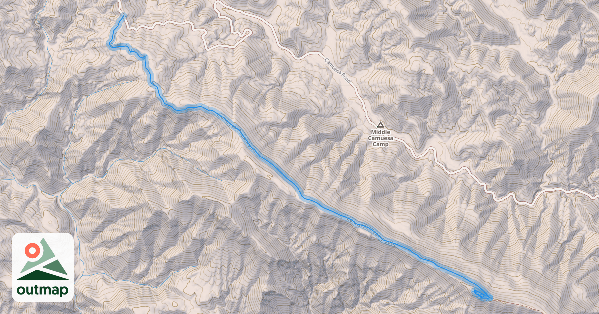 Map of Camuesa Peak Route