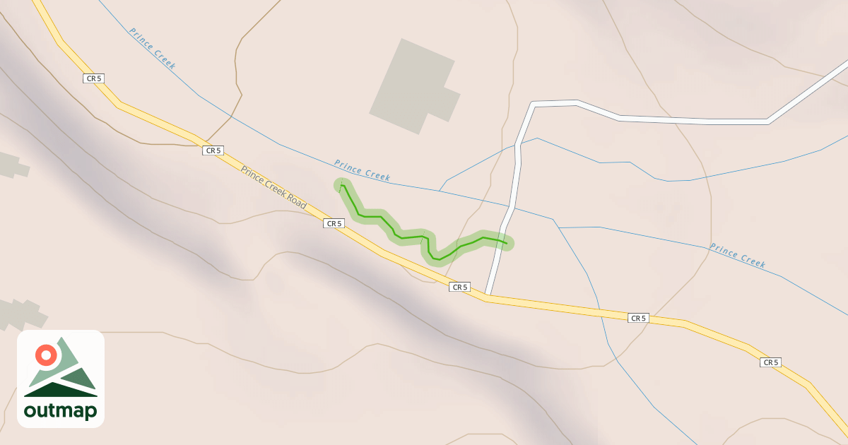 Map of Prince Creek Climbing Trail