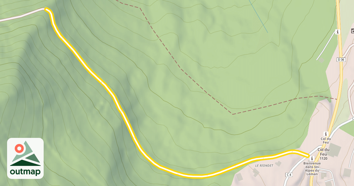 Map of Chemin des Panqueues et du Marais du Cos