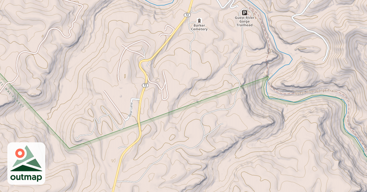 Map of GUEST RIVER