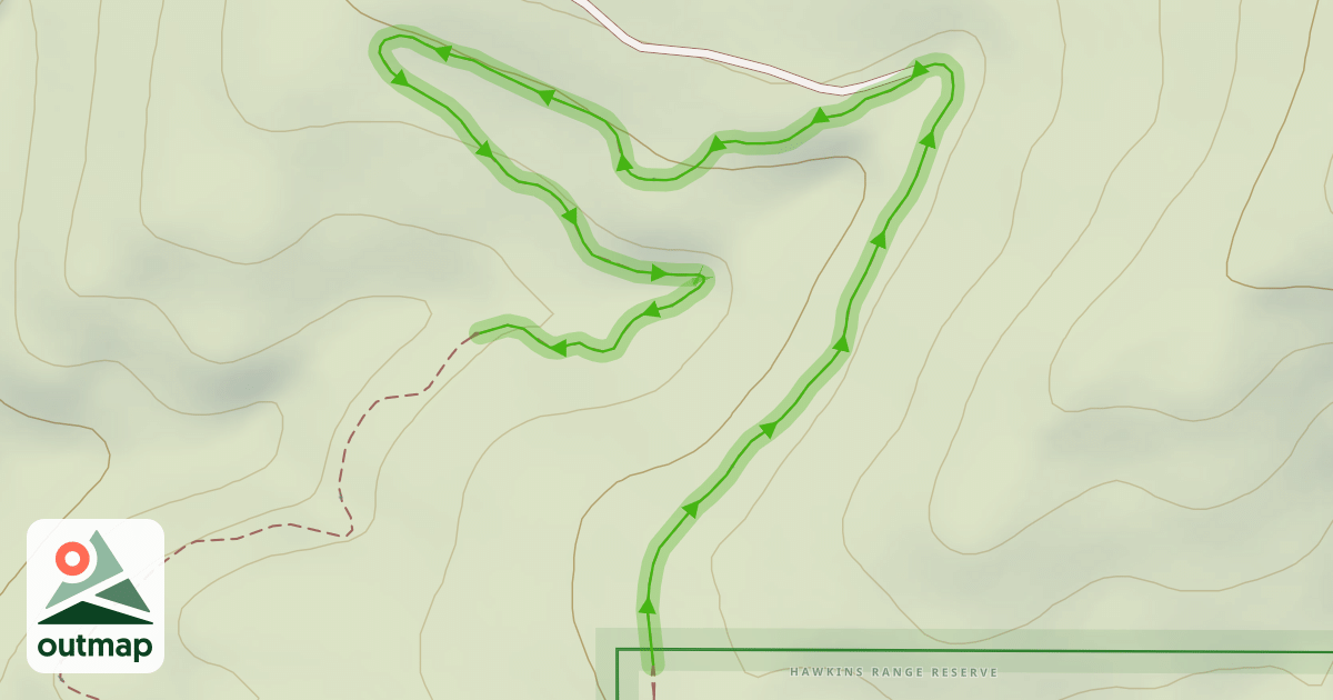 Map of Hawkins Reserve Loop