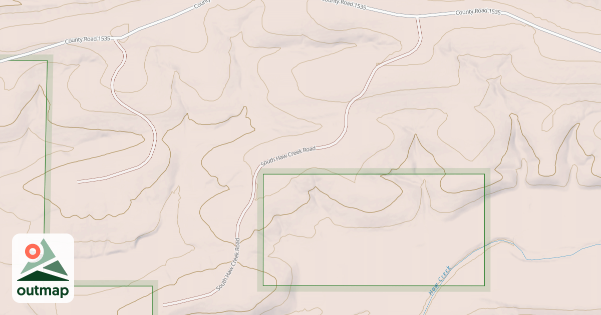 Map of SOUTH HAW CREEK