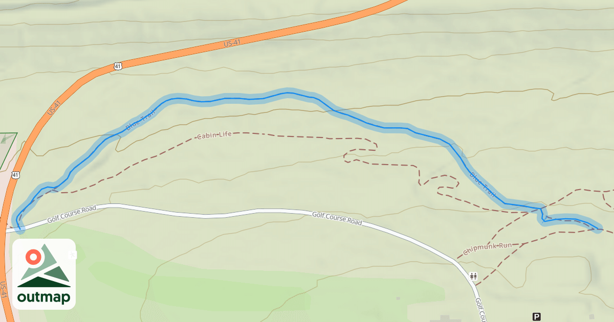 Map of Blue Trail