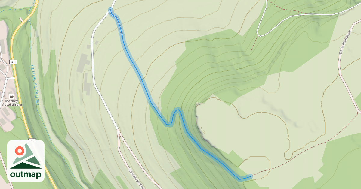 Map of Montée vers le Plain Mont