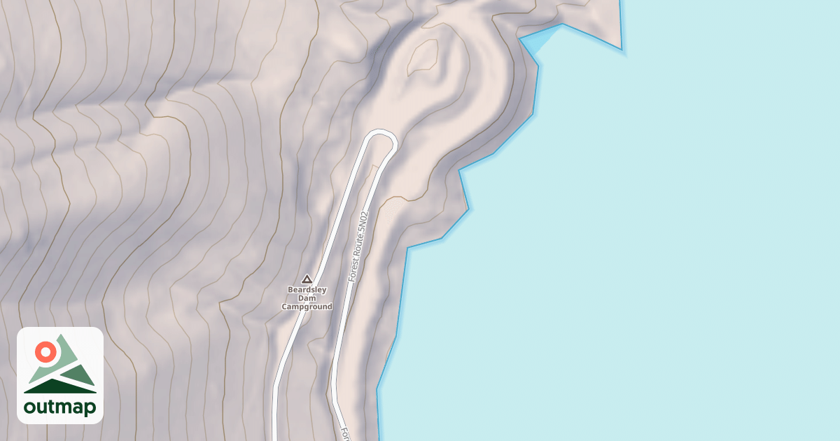 Map of BEARDSLEY DAM CAMPGROUND