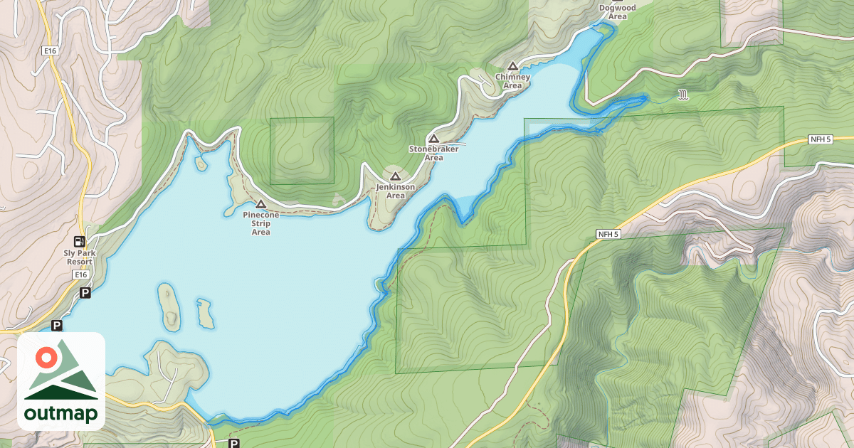 Map of Jenkinson Lake Loop